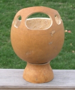 view of gourd planter from the back