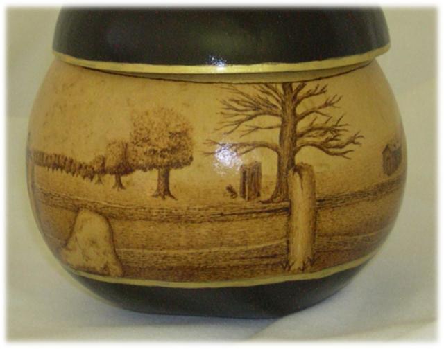 oldfarm03 Farm gourd trinket box made for Don McDaniel in Shelbyville Indiana